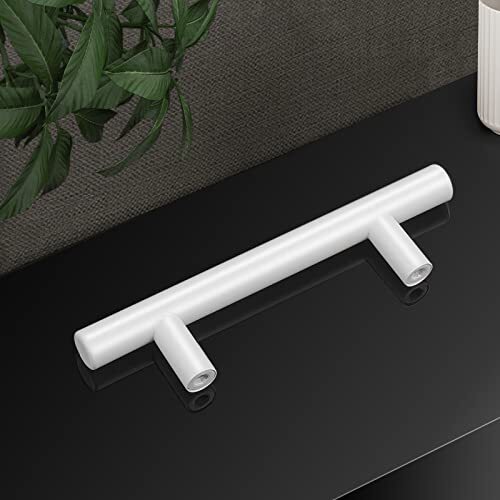 10 Pack| Cabinet Pulls 3 Inch Modern Cabinet Hardware hole center 3" White gallery