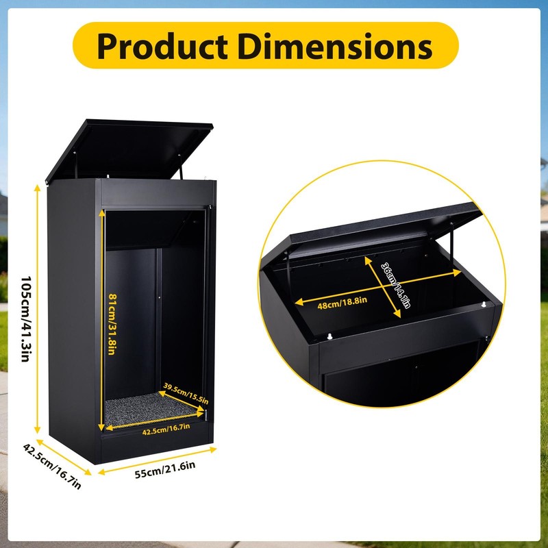 Large Package Delivery Box Storage Parcel Delivery Lockable Home Drop Container gallery