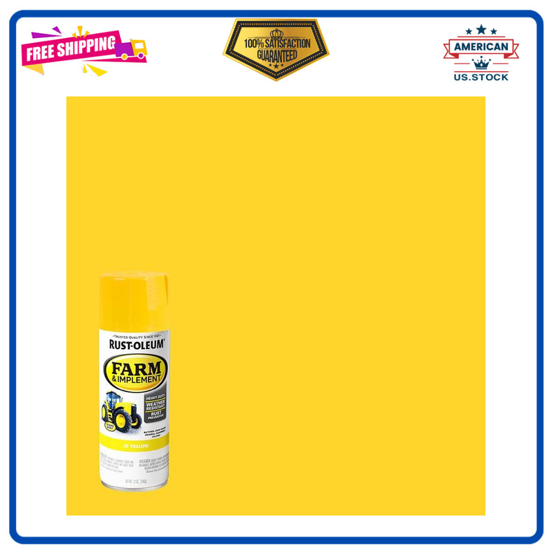 Rust-Oleum 280129 Farm & Implement Spray Paint – 12oz JD Yellow, 6-Pack gallery