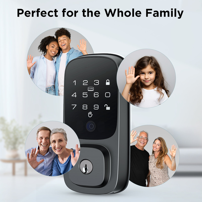 Security Keyless Smart Door Lock WiFi APP Plam Vein 6 Ways Unolck Auto-lock gallery