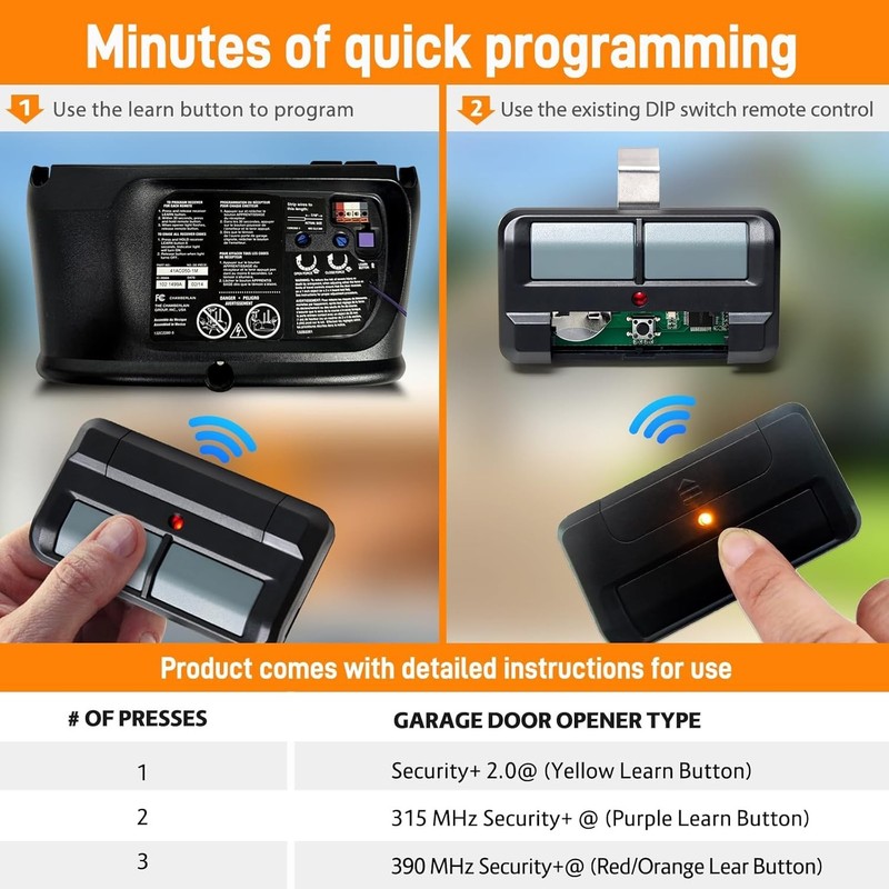Durable 2-Button Garage Remote Control - Liftmaster 892LT Security+ 2.0, 2-Pack gallery