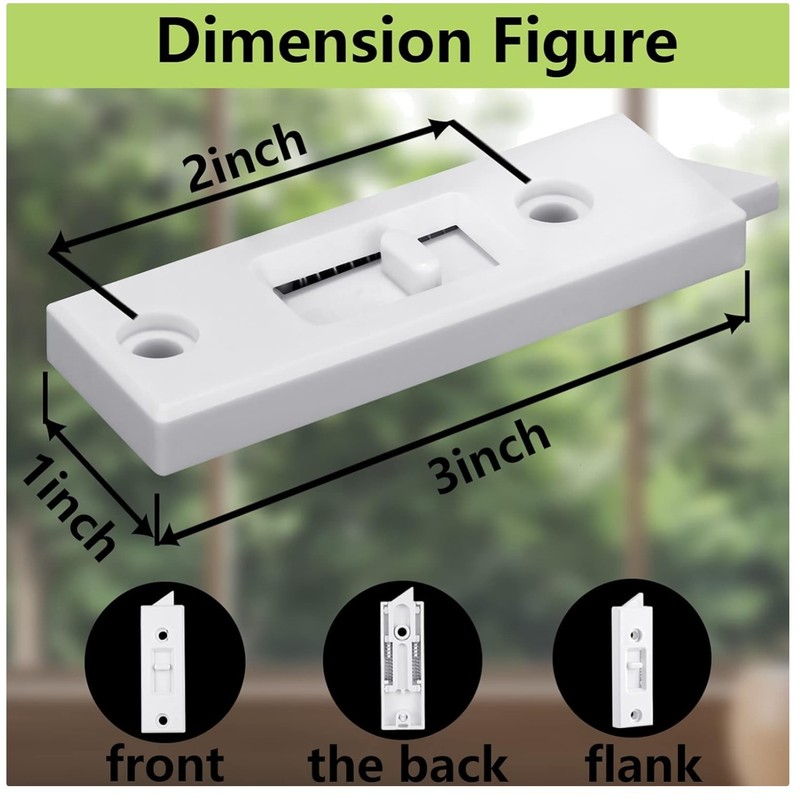 12 Pcs Sliding Window Tilt Latch – Plastic Construction