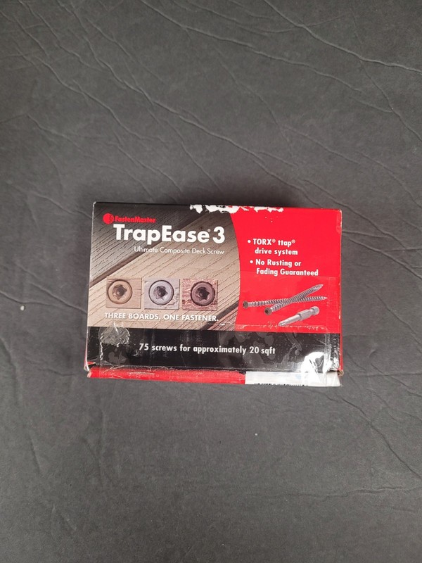 FastenMaster TrapEase 3 Flat Dual-Thread Composite Deck Screws 2-1/2 L Pebble