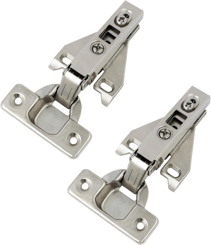 Concealed Cabinet Hinges - 4 Pack Satin Nickel with Mounting Screws Included gallery
