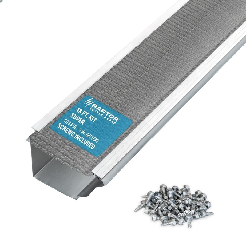 RAPTOR GUTTER GUARD – Stainless Steel 6″ – 48FT, Mill Finish – Super 6 Inches