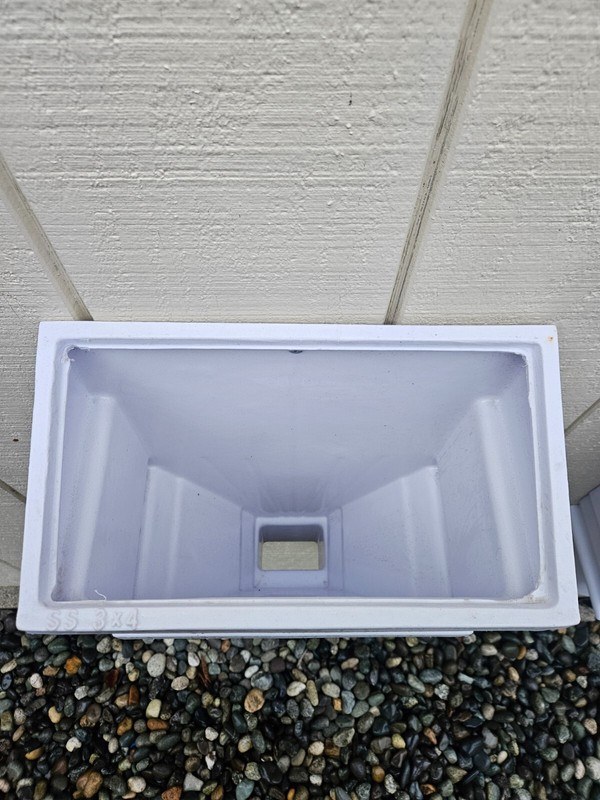 Conductor Head Scupper Box One Piece Molded Plastic 3"x4" or 3" Downspout Rain gallery