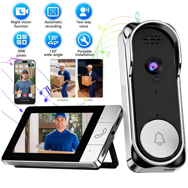 KEPEAK HD Video Intercom System Wireless Video Door Phone Doorbell