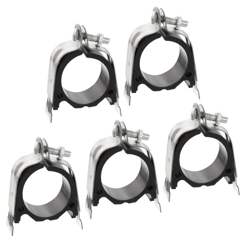 5Pcs 2-1/2" Rubber Cushion Strut Clamp Rigid Steel Pipe Clamp for Tube Pipe