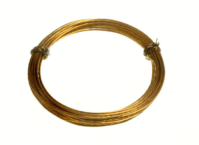 Picture Mirror Frame Hanging Wire No. 2 18kg Breakweight 3m Brass 1 Roll