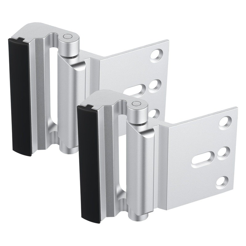 Aluminum Alloy 2-Pack Door Reinforcer, 3in Stop, 800lb Forced Entry Resistance
