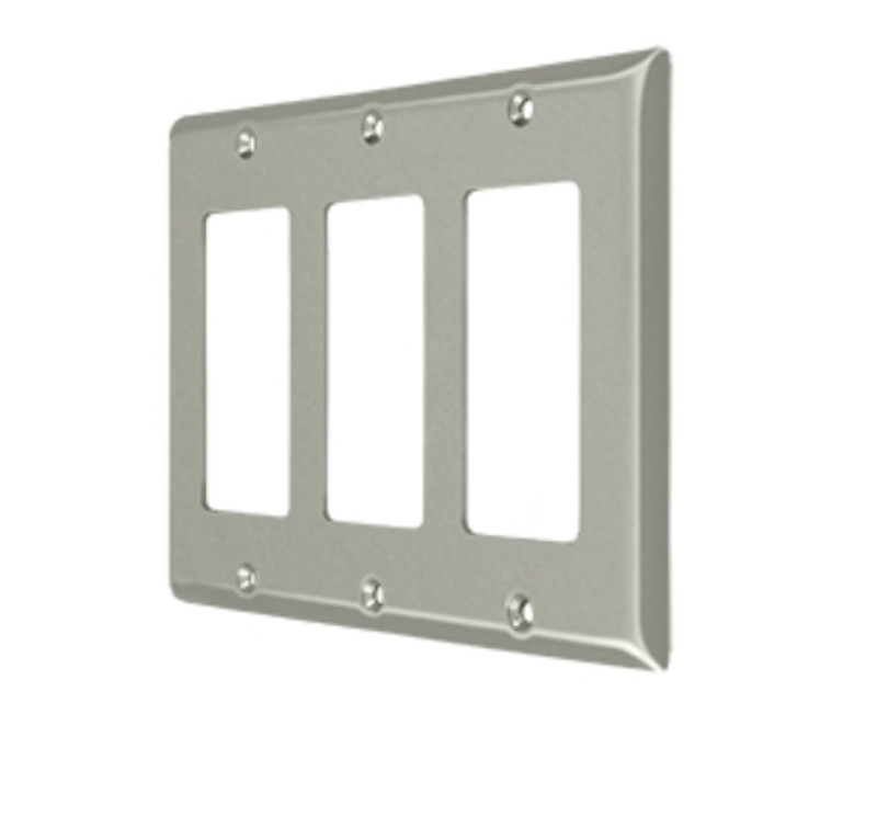 Switch Plate Triple Rocker Plate Only Solid Brass 9 Finishes gallery