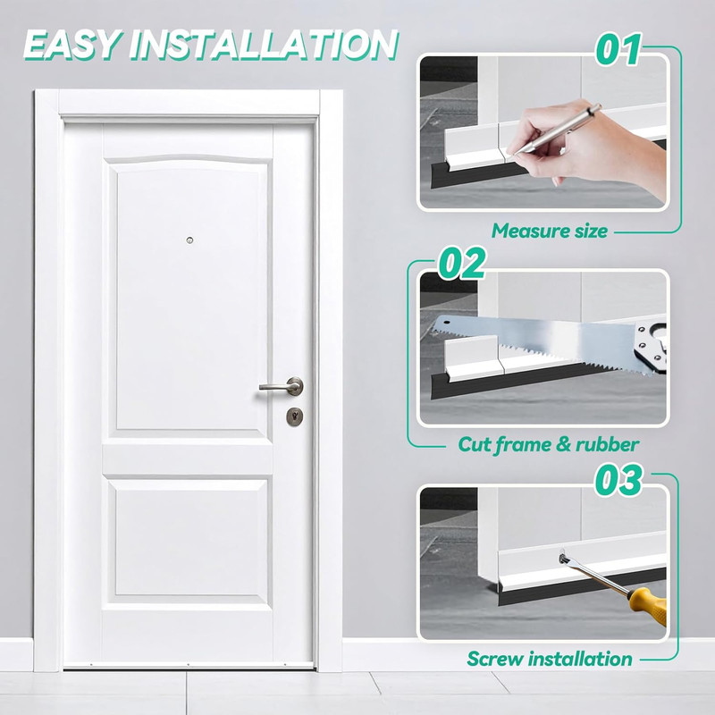 Door Sweep, Door Threshold Sweeper for Interior & Exterior Bottom, Sweep Strippi gallery