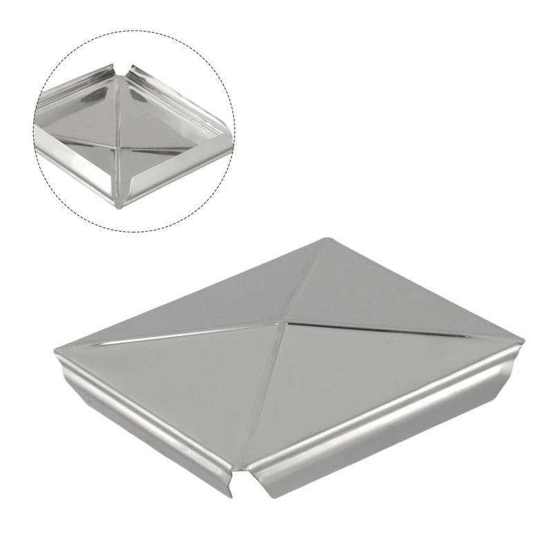 Stylish Pyramid Shape Stainless Steel Cap for Square Posts Quick Installation gallery