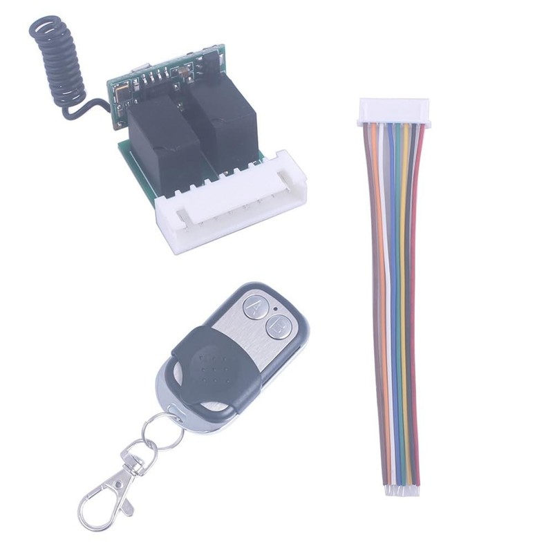 Mini 3.712V 2 Channel Relay Remote Switch Wireless 433Mhz Module Kit