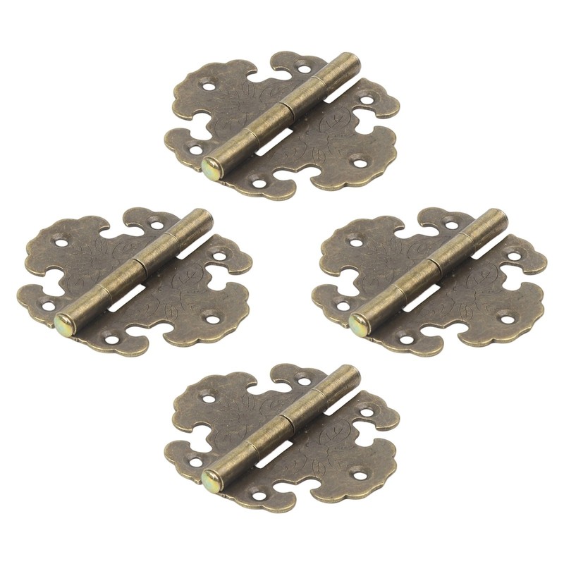 Rustic Cabinet Hinges Set 4 Antique Style Hinges for Wooden Doors and Furniture gallery