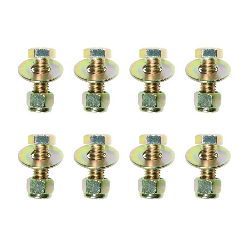 3/8" x 1-1/4" Hex Head Bolt by Color Galvanization with Nylon Lock nut and La...