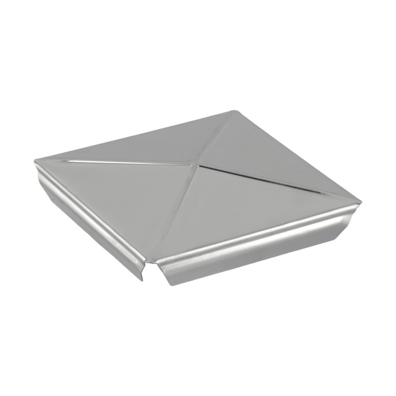Stylish Pyramid Shape Stainless Steel Cap for Square Posts Quick Installation gallery