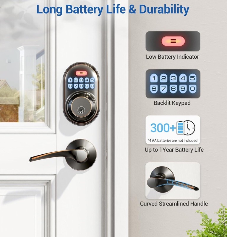 Veise Keypad Digital Deadbolt RZ-A Lever 801