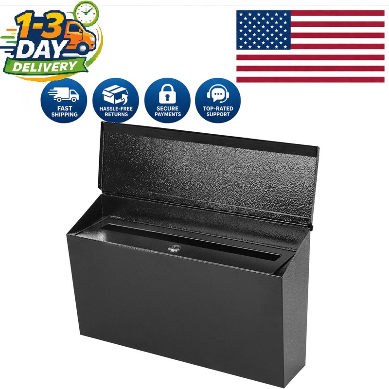 Rust-Proof Wall Mounted Mailbox – Large Capacity with Secure Lock 15.7×9.9in