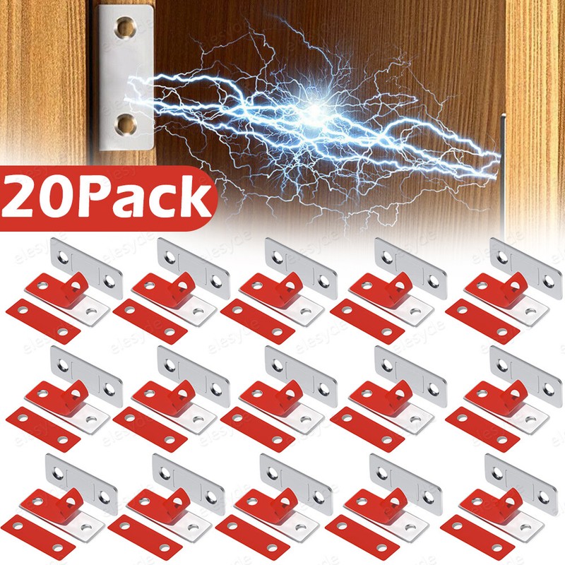 20x Ultra-thin Invisible Punch-Free Magnetic Door Cabinet Closer Stoppers US