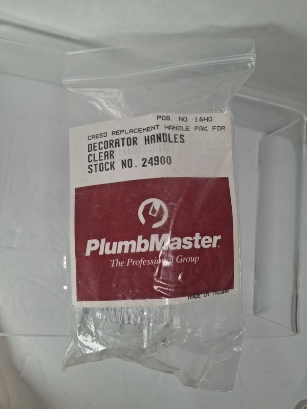 PlumbMaster 24900 Decorator Handles Clear Acrylic Faucet Replacement Knobs