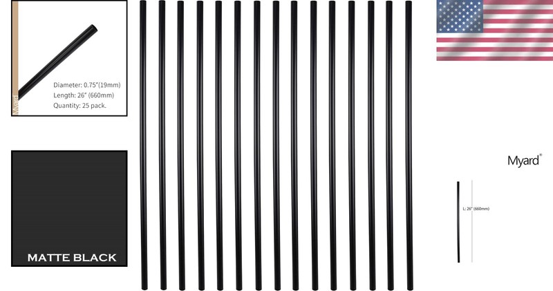 26-Inch Round Cast Iron Deck Balusters - 25-Pack for Elegance & Safety gallery