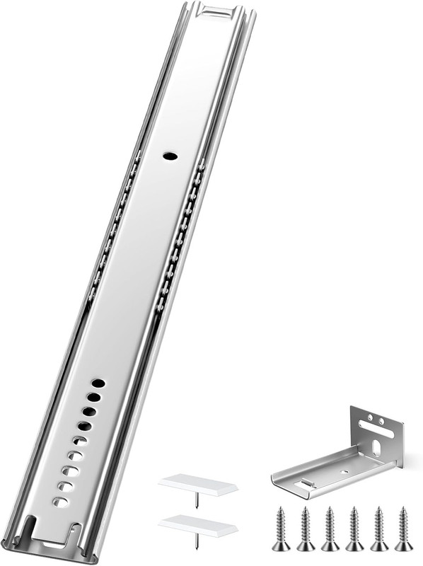 4 Pcs 14 Inch Center Mount Drawer Slides, Heavy Duty Bottom Mount Drawer Slides