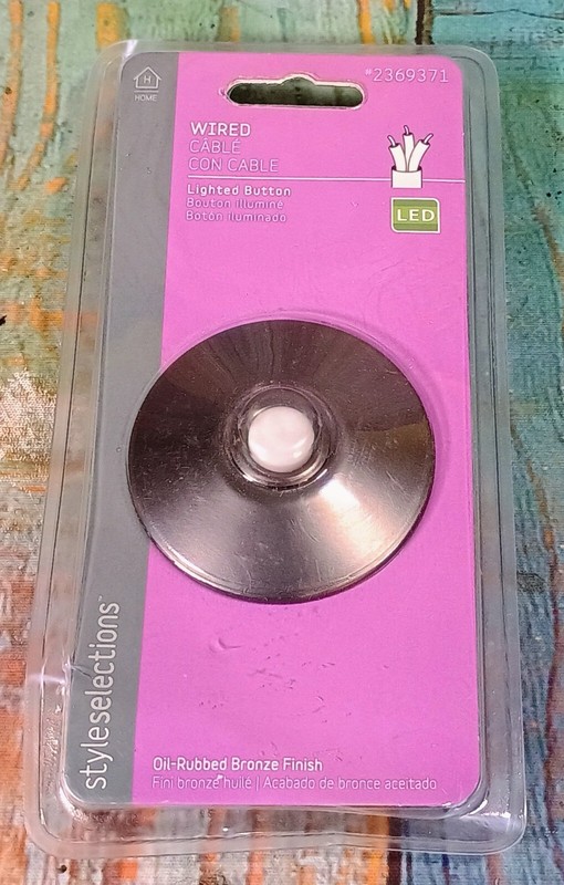 Home Style Selections – Wired Button – Oil-Rubbed Bronze Finish – Door Bell NEW