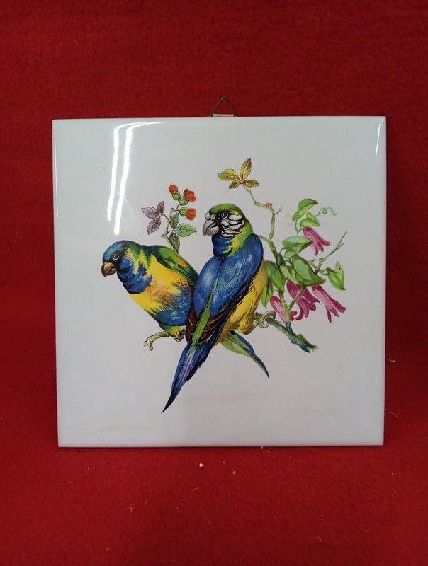 4 Decorative Ceramic Tiles Trivets Marca Corona/Imola Coop Ceramica Italy gallery