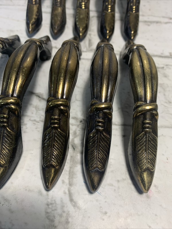 10 Unique Drawer Pulls / Cabinet Handles ~ Native American Feather & Arrowhead gallery