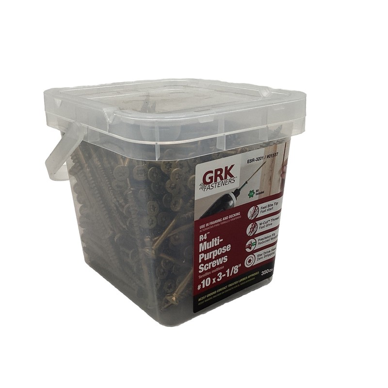 GRK R4 ProPak Multipurpose Screws, 10×3-1/8″, 350-Count