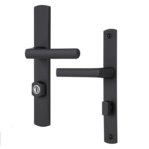 - Mortise Keyed Lever Mount Latch with Deadbolt for Screen and Black Modern gallery