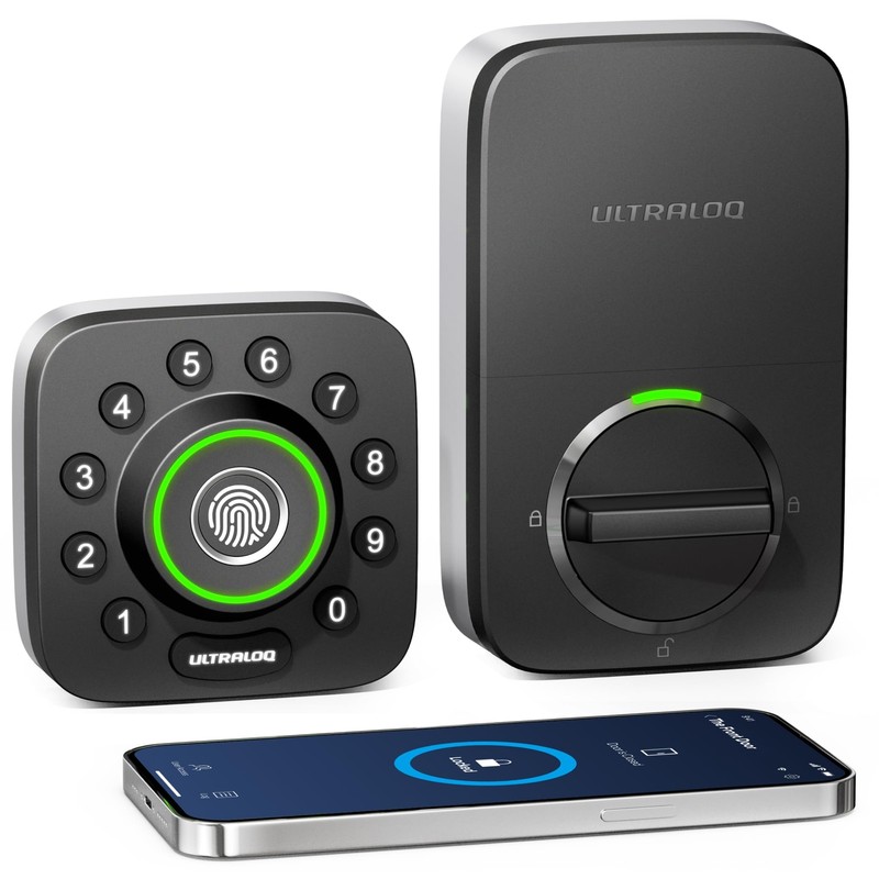 Ubolt Pro Smart Lock Keyless Entry Door Lock Via Bluetooth Smartphone Fingerprin