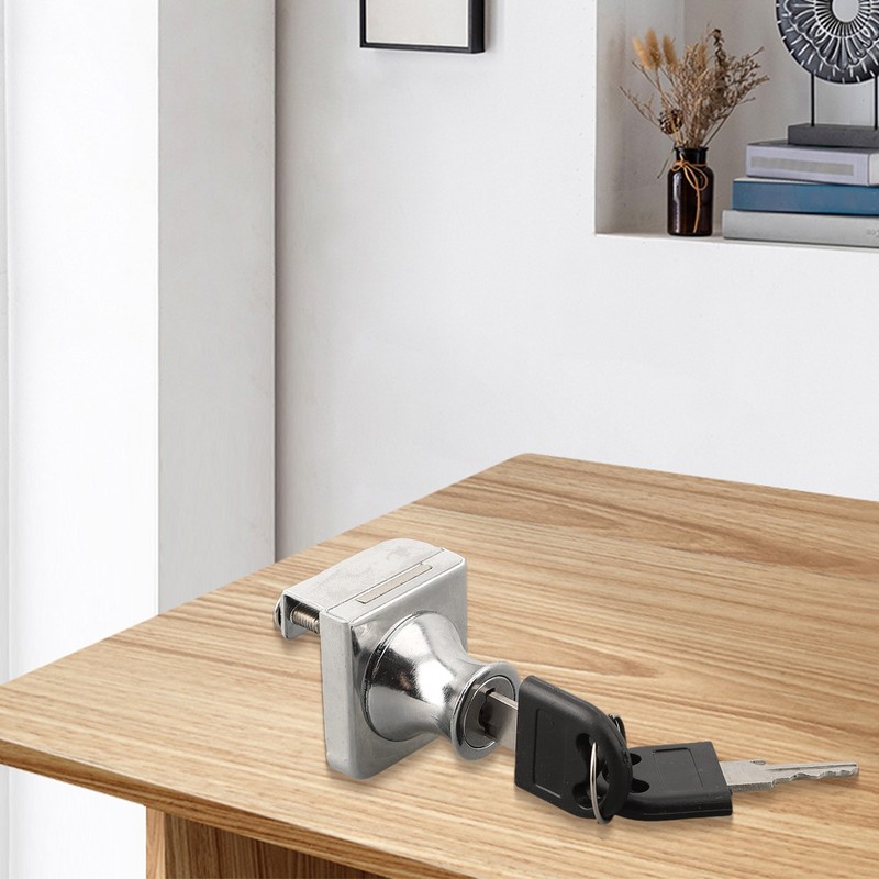 Efficient Locking Solution for Display Cabinets Glass Cabinet Lock with 4 Keys gallery