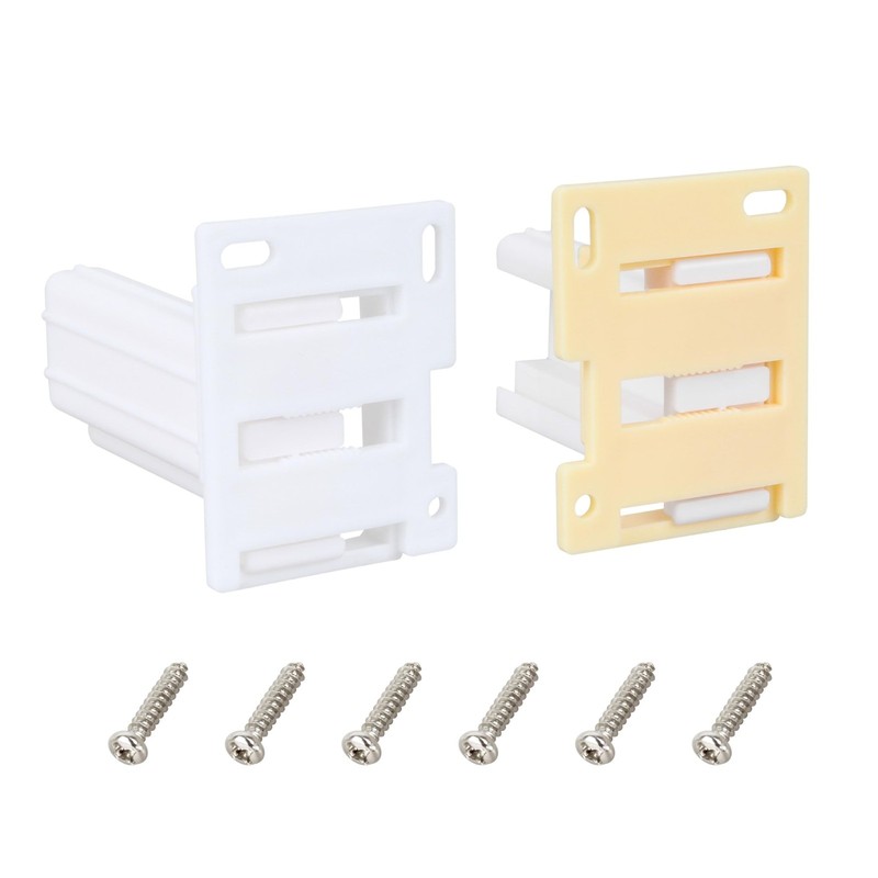 RV H307 Drawer Slide Socket Set - Adjustable 2-1/8" x 1-3/4" Rear Back Plate,...