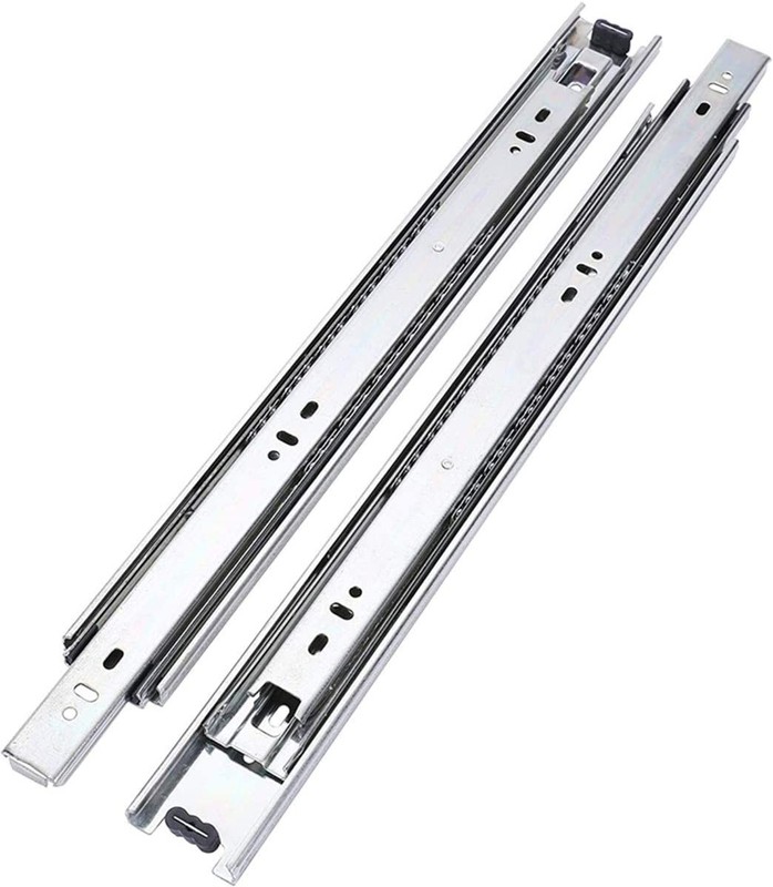 1 Pair 15 Inch Full Extension Ball Bearing Side Mount Drawer Slides 100 Lb