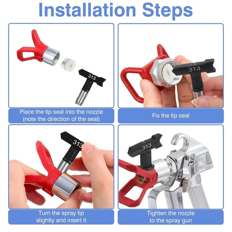 Graco 5pc Airless Paint Sprayer Tips Set 211/313/415/517 Nozzle Sizes 5 Piece gallery