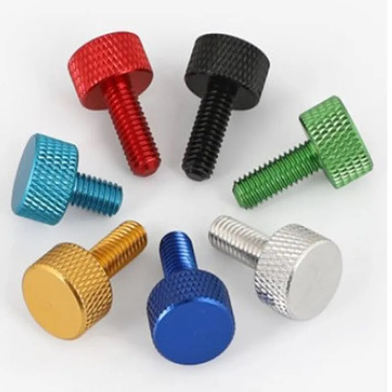 M3x16mm Computer PC Graphics Card Colourful Knurled Head Aluminum Thumb Screws