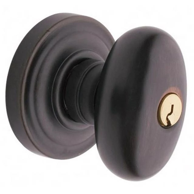 Baldwin Estate 5225.112.ENTR Keyed Entry Egg Knob in Venetian Bronze