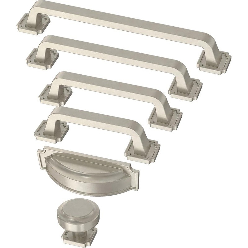 Notched Backplate Cabinet Handles 10-Pack Dual Mount Cup Pulls Kitchen New gallery
