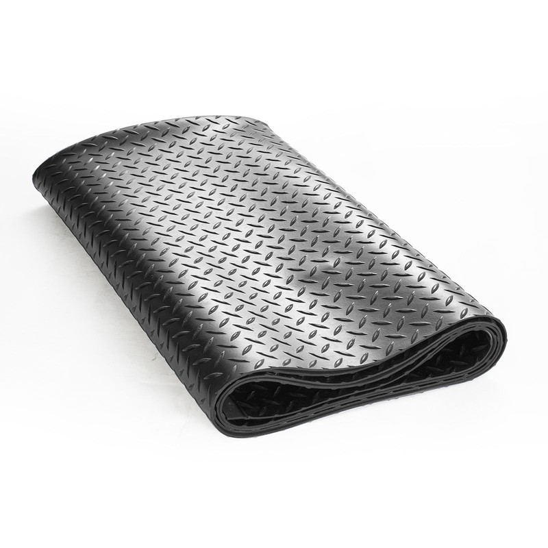 SBR Diamond-Plate Rubber Roll 4ft x 10ft Waterproof Slip-Resistant