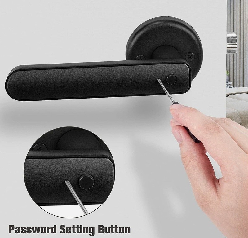 KPP Fingerprint Door Lock, Smart Lock Biometric Keyless Entry Door Handle, gallery