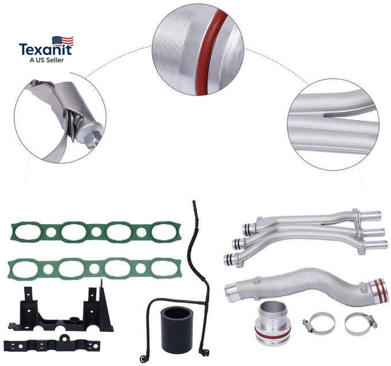 Full Set Aluminum Coolant Water & Heater Pipe & Vent Tube Upgrade Kit Compatible gallery