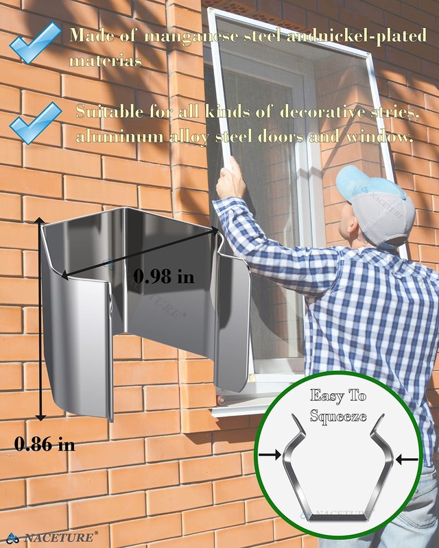 Screen Door Installer Clips - 20 Pieces for rescreening 20 Pack gallery