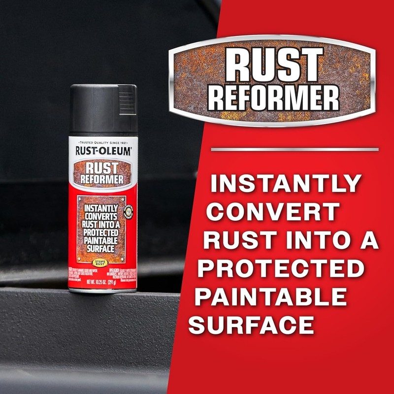 2 pack Rust-Oleum Stops Rust Converter Reformer Spray Flat Black Finish 10.25 oz gallery