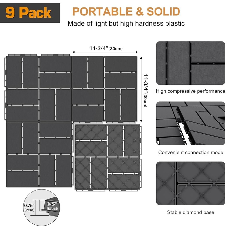 Customizable Outdoor Flooring - 12"x12" Interlocking gallery