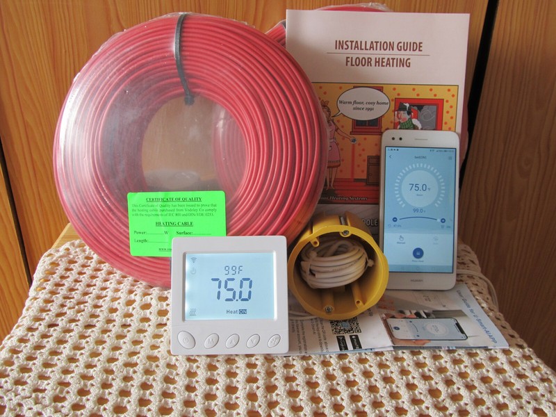 Smart Warm Tiles Floor Heating Cable system 120-150sq.ft (11-14 sq m) 120/240V gallery