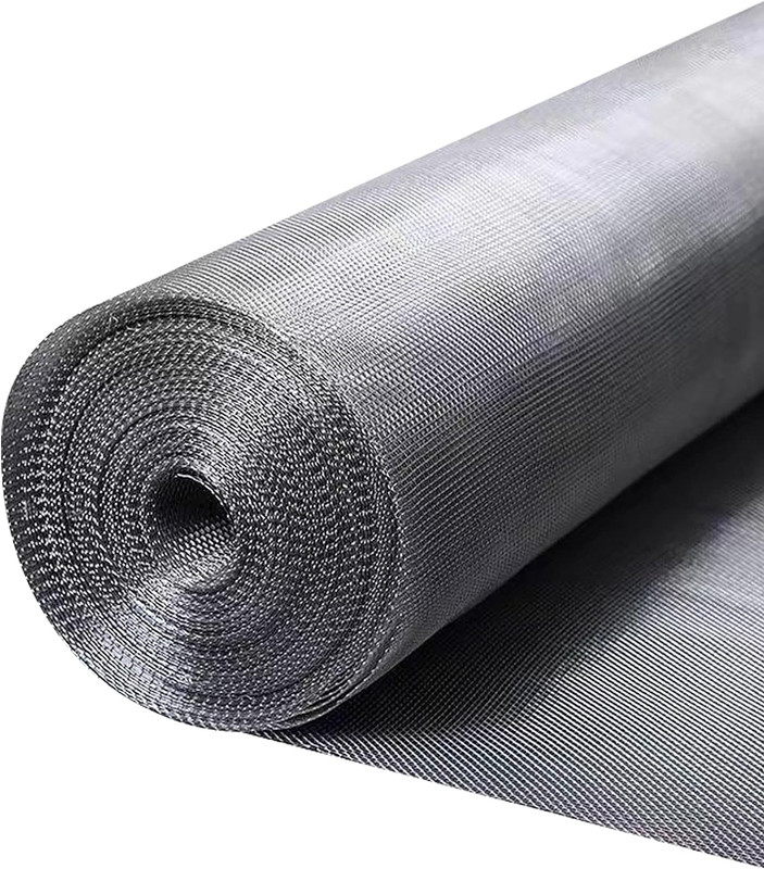 304 Stainless Steel Mesh Window Screen Roll 36″ X 200″ with Stab Resistant Glove