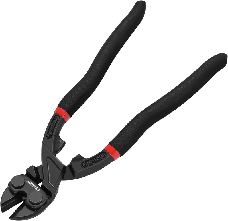 8-Inch Mini Bolt Cutter, 20° Angled Head, Heavy Duty Wires Screws Nails Flush Cu