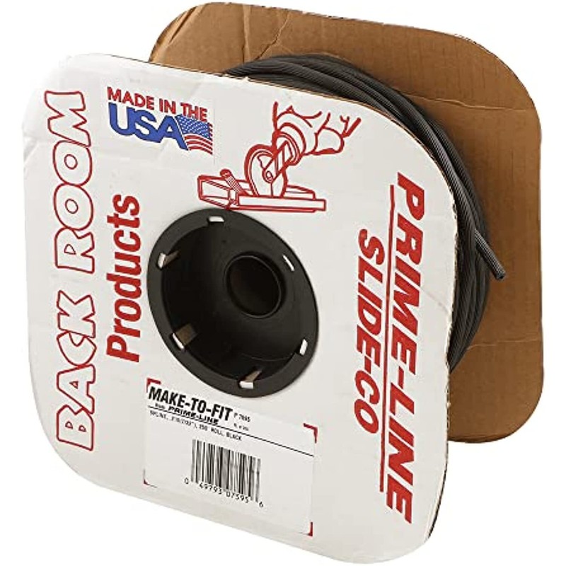 Prime-Line P 7595 Screen Retainer Spline, .210-in(7/32-in), 250-feet Roll, Black